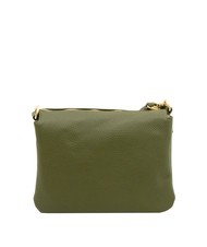 LESAC SIMONA Umhängetasche aus Tris-Dollar-Leder Olive - Damentaschen - 3