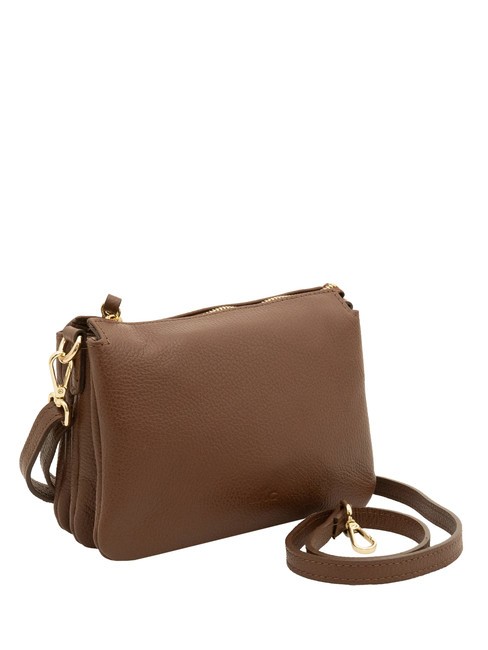 SIMONA Umhängetasche aus Tris-Dollar-Leder verbrannt - Damentaschen