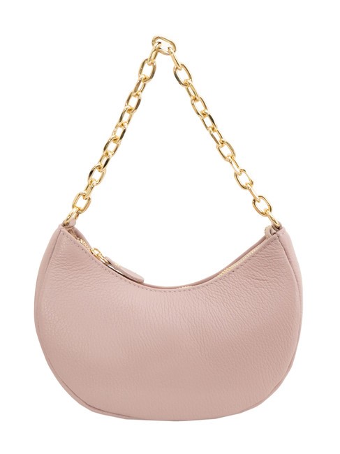 GIUDITTA Hobo-Tasche aus Leder mit Kette tausendj&auml;hriges Rosa - Damentaschen