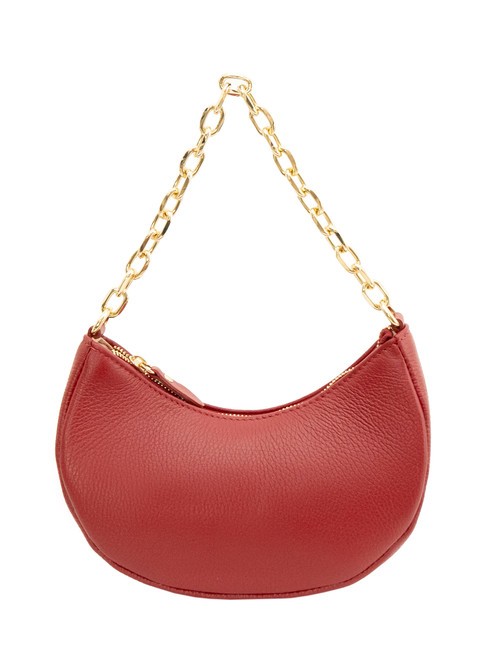 GIUDITTA Hobo-Tasche aus Leder mit Kette Rot - Damentaschen