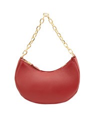 LESAC GIUDITTA Hobo-Tasche aus Leder mit Kette Rot - Damentaschen - 3