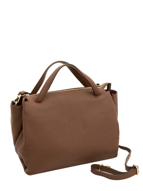 FRESIA Handtasche mit Schultergurt aus Leder verbrannt - Damentaschen