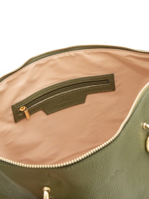 VIOLA  Einkaufstasche aus Leder Olive - Damentaschen