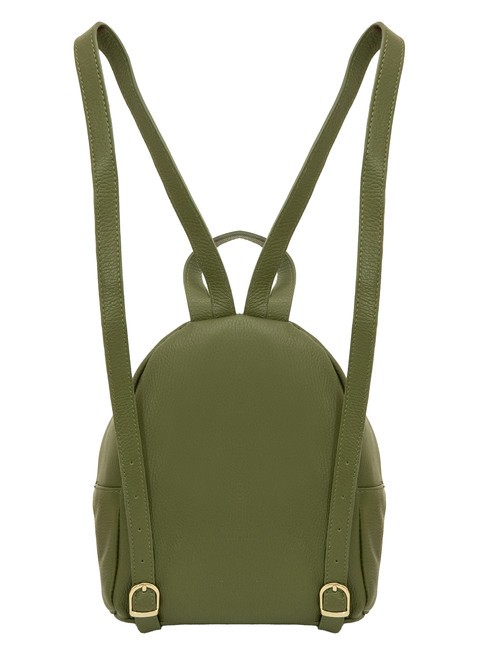 VANESSA Dollar-Rucksack aus Leder Olive - Damentaschen
