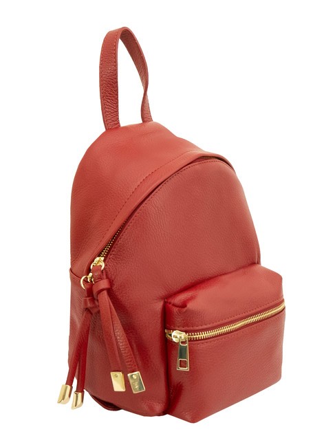 VANESSA Dollar-Rucksack aus Leder Rot - Damentaschen