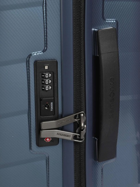 ATTRIX Mittelgroßer Trolley Stahlblau - Harte Trolleys