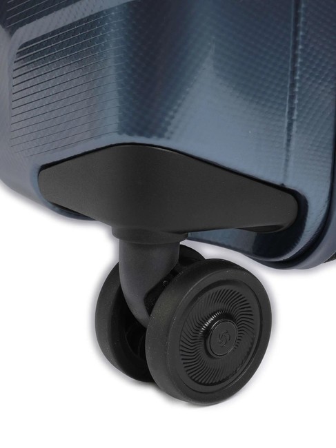 ATTRIX Erweiterbarer schlanker Kabinentrolley Stahlblau - Handgepäck