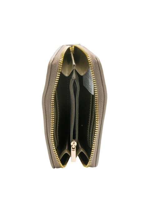 CLAIRE Kleine Geldbörse mit umlaufendem Reißverschluss Taupe - Brieftaschen Damen