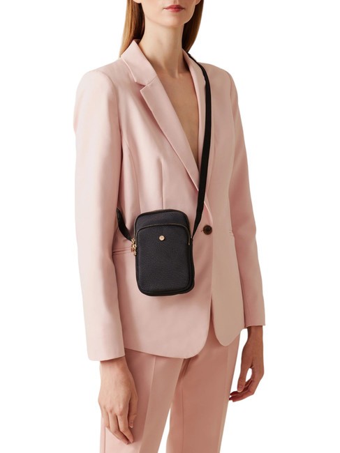 CLASSICA Mikrotasche mit Smartphone-Halterung dunkles Schwarz - Damentaschen