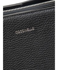 COCCINELLE SWAP Handtasche aus geh&auml;mmertem Leder Schwarz - Damentaschen - 4