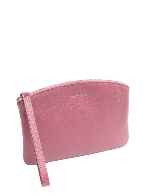 ROUNDED ENVELOPE Clutch aus Leder mit Manschette Fruchtfleisch rosa - Damentaschen