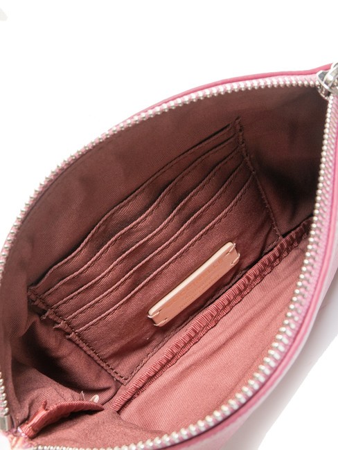 ROUNDED ENVELOPE Clutch aus Leder mit Manschette Fruchtfleisch rosa - Damentaschen