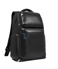 PIQUADRO BLUE SQUARE  15,6-Zoll-Laptop-Rucksack aus Leder - PC-Rucksäcke