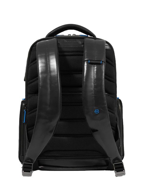 BLUE SQUARE  15,6-Zoll-Laptop-Rucksack aus Leder Schwarz - PC-Rucksäcke