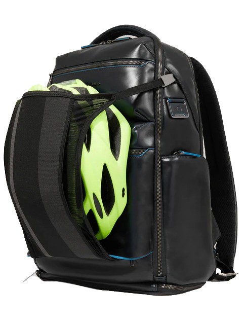 BLUE SQUARE  15,6-Zoll-Laptop-Rucksack aus Leder Schwarz - PC-Rucksäcke