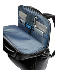 PIQUADRO BLUE SQUARE  15,6-Zoll-Laptop-Rucksack aus Leder Schwarz - PC-Rucksäcke - 9
