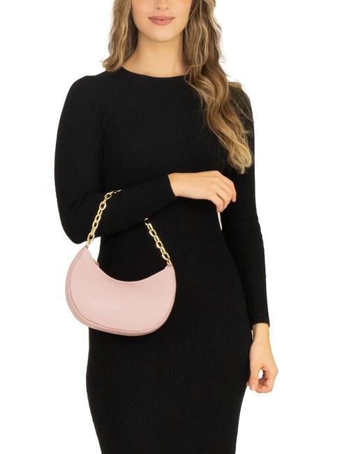 GIUDITTA Hobo-Tasche aus Leder mit Kette tausendj&auml;hriges Rosa - Damentaschen