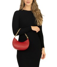 LESAC GIUDITTA Hobo-Tasche aus Leder mit Kette Rot - Damentaschen - 4