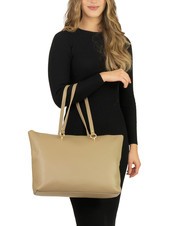 LESAC VIOLA  Einkaufstasche aus Leder helles Taupe - Damentaschen - 5