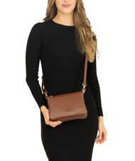 LESAC SIMONA Umhängetasche aus Tris-Dollar-Leder verbrannt - Damentaschen - 4