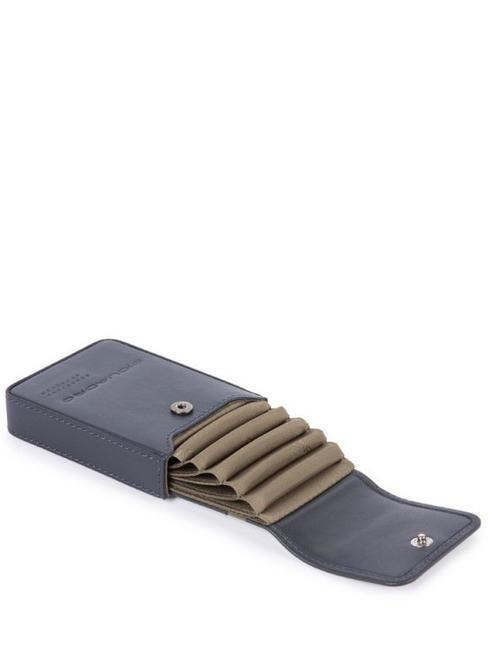 CAMPIONARIO - URBAN Kartenhalter aus Leder Blau - Brieftaschen Herren