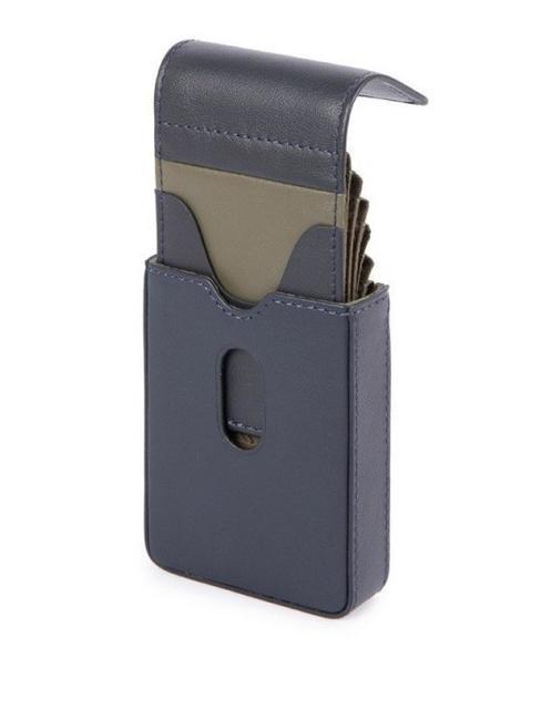CAMPIONARIO - URBAN Kartenhalter aus Leder Blau - Brieftaschen Herren