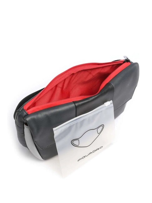 CAMPIONARIO -  URBAN Lederbeutel Grau - H&uuml;fttaschen