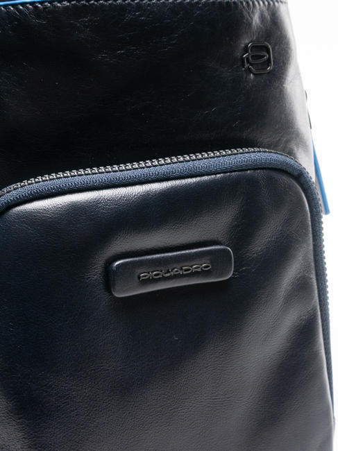 CAMPIONARIO -  B2 REVAMP Umh&auml;ngetasche aus Leder f&uuml;r iPad Blau - PC-Rucks&auml;cke