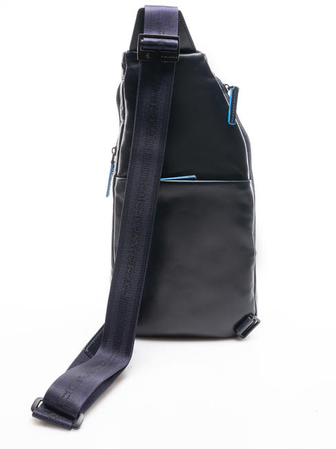 CAMPIONARIO -  B2 REVAMP Umh&auml;ngetasche aus Leder f&uuml;r iPad Blau - PC-Rucks&auml;cke