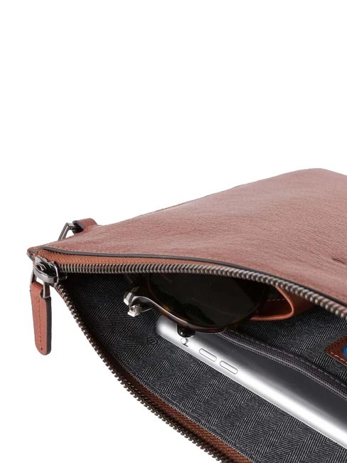 CAMPIONARIO - BLACK SQUARE Clutch aus Leder LEDER - Tablettmappe &amp; Organizer