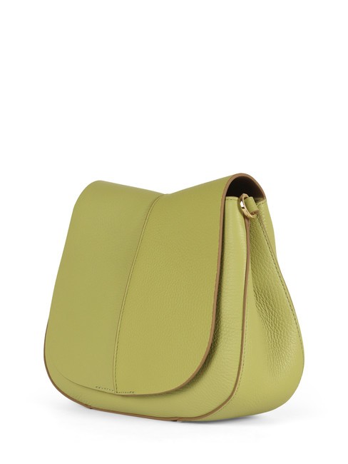 HELENA ROUND Ledertasche mit doppeltem Schultergurt unreif - Damentaschen