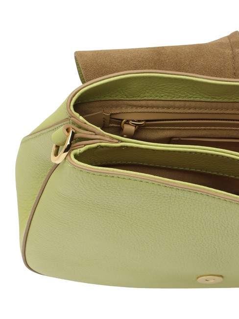 HELENA ROUND Ledertasche mit doppeltem Schultergurt unreif - Damentaschen