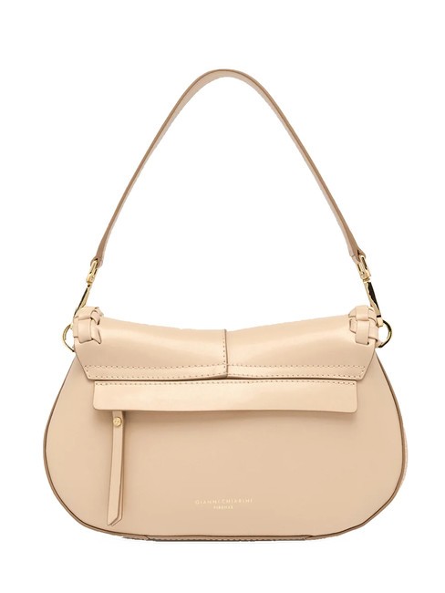HELENA ROUND Ledertasche mit Klappe Creme - Damentaschen