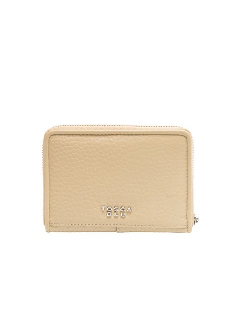 SIERRA Mittelgroße Lederbrieftasche mit umlaufendem Reißverschluss BEIGE - Brieftaschen Damen
