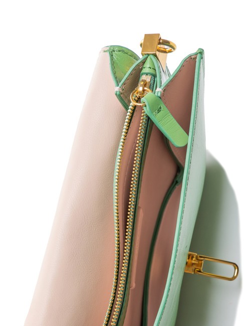 BEAT ROCK Klappentasche aus rissigem Leder Pfefferminze - Damentaschen