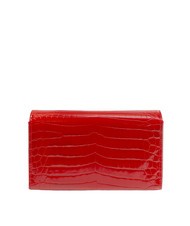 LOVE MOSCHINO SHINY CROCO Clutch mit Schulterriemen aus Metall ROT - Damentaschen - 2
