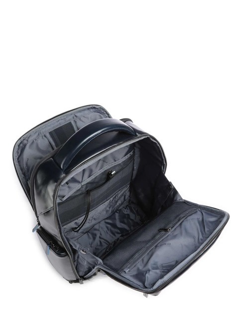 BLUE SQUARE  15,6-Zoll-Laptop-Rucksack aus Leder Blau - PC-Rucksäcke