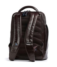 PIQUADRO BLUE SQUARE Lederrucksack, 14-Zoll-Laptophalter MAHAGONI - PC-Rucksäcke - 2