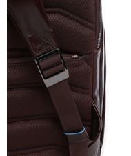 PIQUADRO BLUE SQUARE Lederrucksack, 14-Zoll-Laptophalter MAHAGONI - PC-Rucksäcke - 3