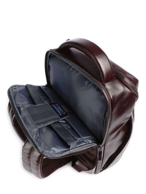 BLUE SQUARE Lederrucksack, 14-Zoll-Laptophalter MAHAGONI - PC-Rucksäcke