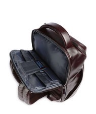 PIQUADRO BLUE SQUARE Lederrucksack, 14-Zoll-Laptophalter MAHAGONI - PC-Rucksäcke - 5