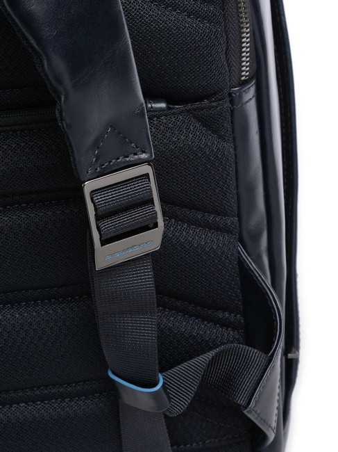 BLUE SQUARE Lederrucksack, 14-Zoll-Laptophalter Blau - PC-Rucksäcke