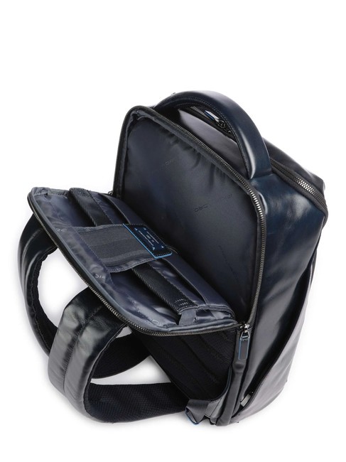 BLUE SQUARE Lederrucksack, 14-Zoll-Laptophalter Blau - PC-Rucksäcke