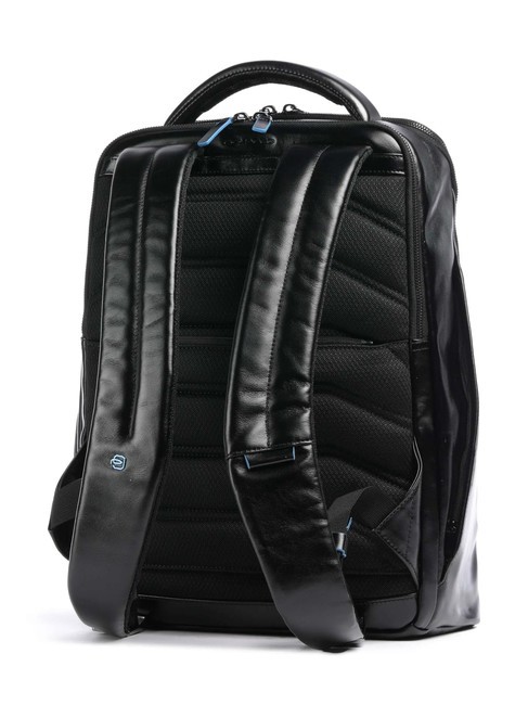 BLUE SQUARE Lederrucksack, 14-Zoll-Laptophalter Schwarz - PC-Rucksäcke