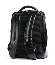 PIQUADRO BLUE SQUARE Lederrucksack, 14-Zoll-Laptophalter Schwarz - PC-Rucksäcke - 2