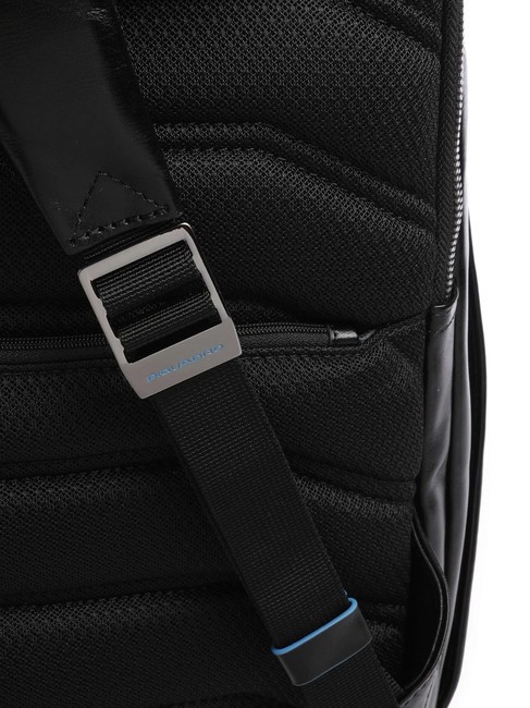BLUE SQUARE Lederrucksack, 14-Zoll-Laptophalter Schwarz - PC-Rucksäcke