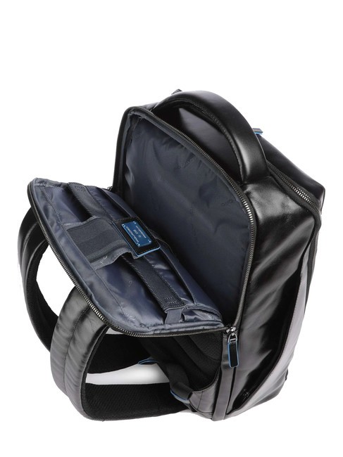 BLUE SQUARE Lederrucksack, 14-Zoll-Laptophalter Schwarz - PC-Rucksäcke