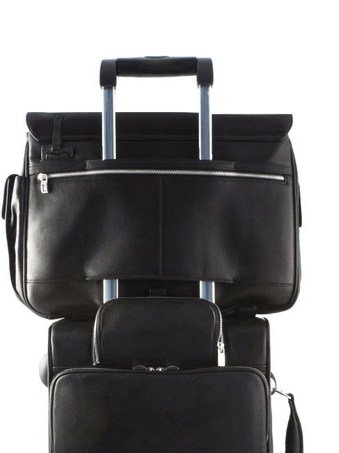 CAMPIONARIO - MODUS 13-Zoll-PC-Aktentasche aus Leder Schwarz - Arbeitstaschen