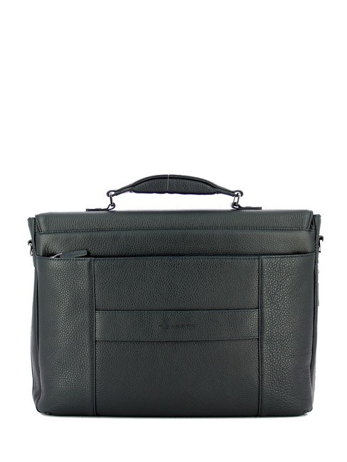 CAMPIONARIO - MODUS Aktentasche aus Leder f&uuml;r PC 15 " Blau - Arbeitstaschen