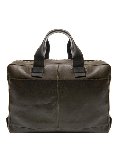 PYRAMID Aktentasche aus Leder, 15 "PC-Halter GR&Uuml;N - Arbeitstaschen